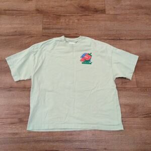 Topman Just Chillin' Adult Medium Shirt Chili Pepper Boxy Skater Light Green